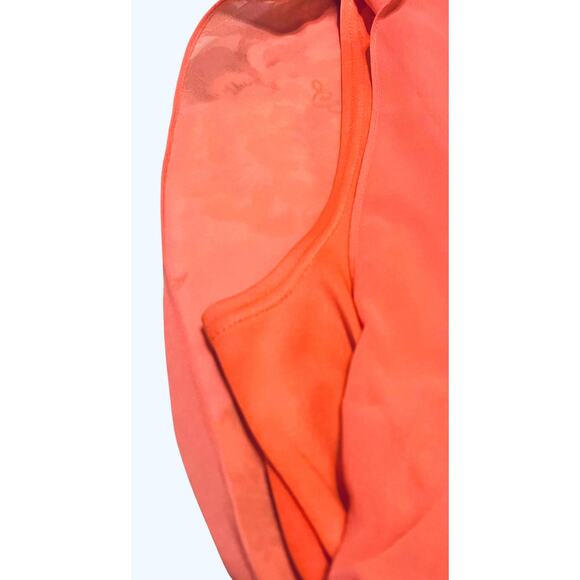 DINA BE ROUND NECK BLOUSON WAIST MIDI FIT & FLARE DRESS. WOMENS, L, PEACH - Picture 9 of 11